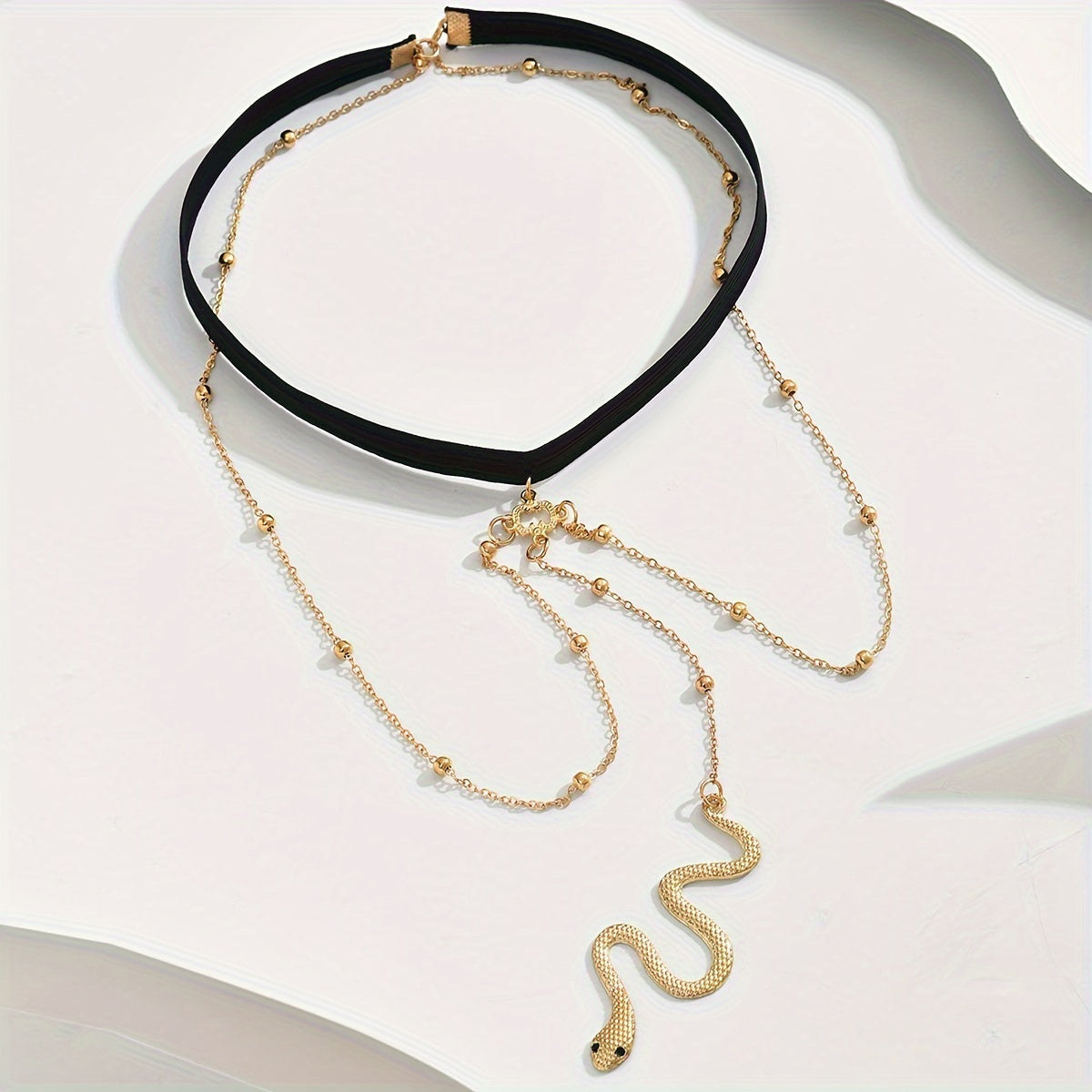 Women's Casual Beach Wind Serpentine Pendant Fashion Leg Loops Sexy Boungeon Cord Beaded Thigh Chain